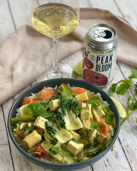 Green Curry and Peak Bloom Cider 